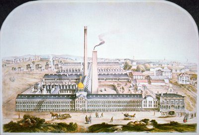 Colts patentskytevåpenfabrikk i Hartford, Connecticut av American School
