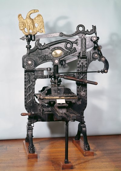 Columbia trykkpresse, laget av Clymer og Dixon, 1837 (jern) (se også 260944) av American School