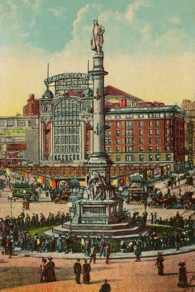 Columbus Circle, New York, ca. 1900 av American School