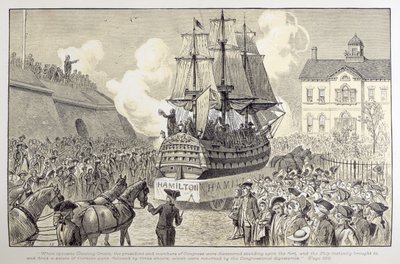 Kongressparade og feiring, ca. 1790 av American School