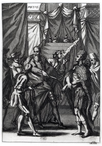 Cortes og Montezuma, fra Antonio de Solis y Rivadeneira Solis 