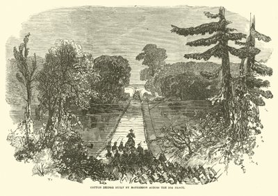 Bomullsbro bygget av McPherson over Big Black, mai 1863 av American School