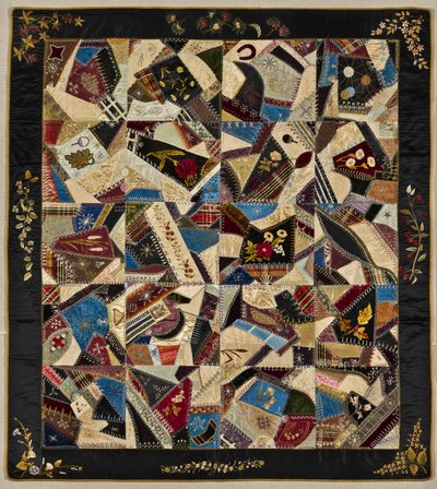 Crazy Quilt, ca. 1875-1900 (silke, brokade og fløyel) av American School
