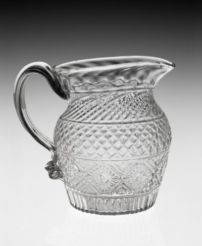 Fløtemugge, ca. 1820-1840 (blyglass) av American School