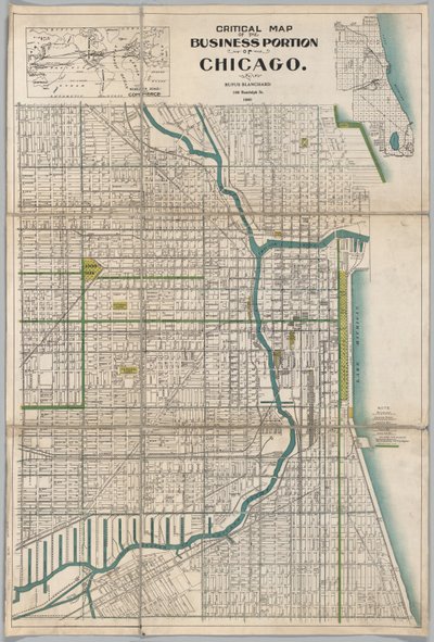Kritisk kart over virksomheten Del av Chicago av American School