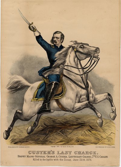 Custers siste lading, pub. av Currier & Ives, 1876 av American School