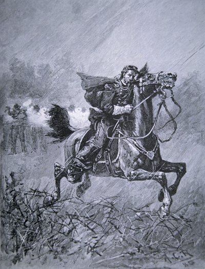 General Philip Kearneys død (1815-62) (gravering) av American School