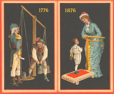 Dekorasjon av den keiserlige ordenen til Francis Joseph tildelt oppfinneren av Fairbanks vekt (farge litho) av American School