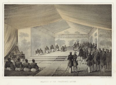 Levering av presidentens brev, Kurihama, Japan, 14. juli 1853 av American School