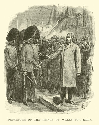 Prinsen av Wales avreise til India av American School