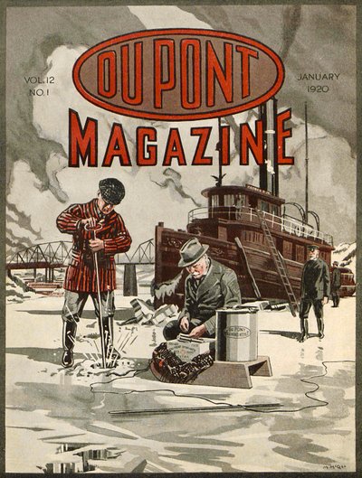 DuPont Dynamite, forside av DuPont Magazine, januar 1920 av American School