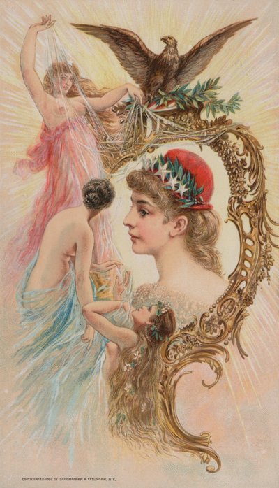 Ørn og nymfer, 1892 av American School