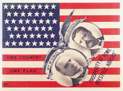 Valgplakat for det amerikanske presidentvalget i 1900 av American School