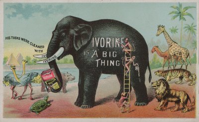 Elephant reklame Ivorine såpe av American School