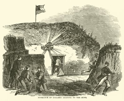 Inngangen til galleriet som fører til gruven, juni 1863 av American School