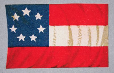 Flagget til de konfødererte statene i Amerika (farge litho) av American School
