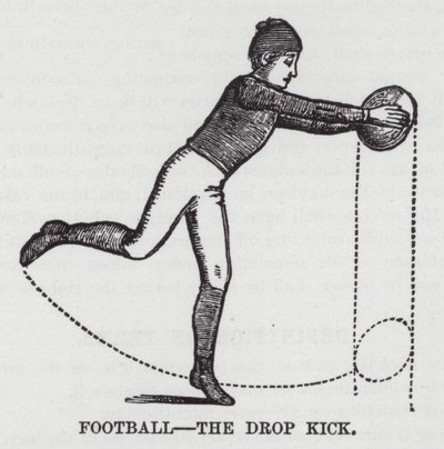Football, the Drop Kick (gravering) av American School