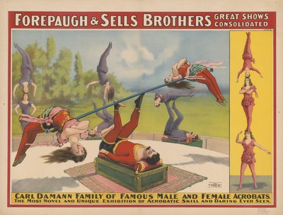 Forepaugh & Sells Brothers flotte show konsolidert, 1899 av American School