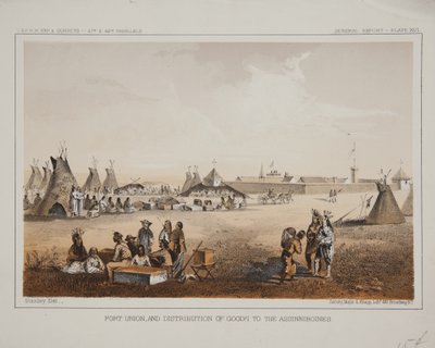 Fort Union og distribusjon av varer til assinniboines av American School