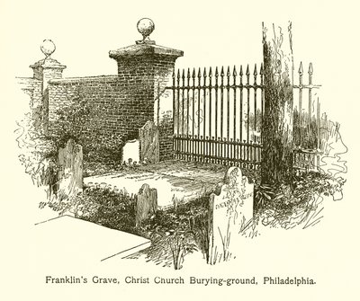 Franklins Grave, Christ Church Burying-ground, Philadelphia av American School