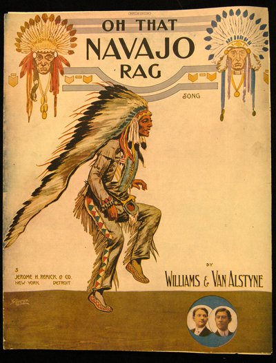 Forside for Oh that Navajo Rag av Williams og Van Alstyne, ca. 1912 av American School