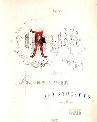 Frontispice fra et album dedikert til Albani fra American Art Students i Paris av American School