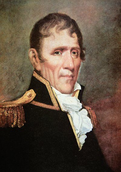 General Andrew Jackson (farge litho) av American School