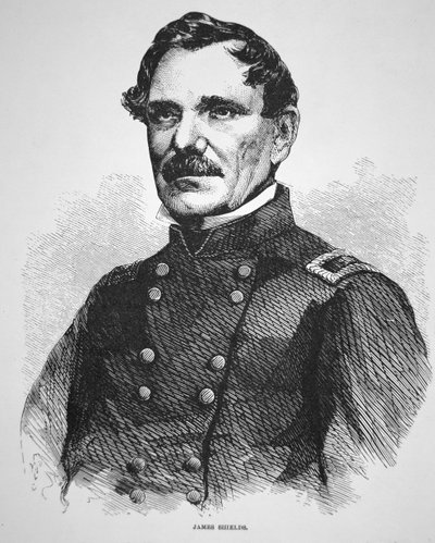 General James Shields (1810-79) (gravering) av American School