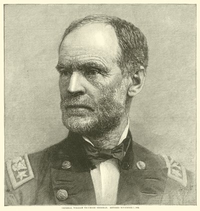 General William Tecumseh Sherman, pensjonert 1. november 1883, mai 1864 av American School
