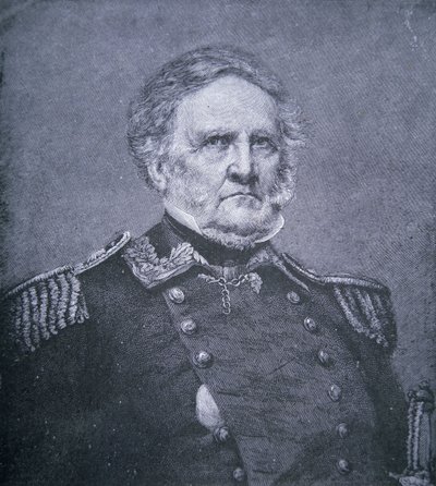 General Winfield Scott (1786-1866) (gravering) av American School