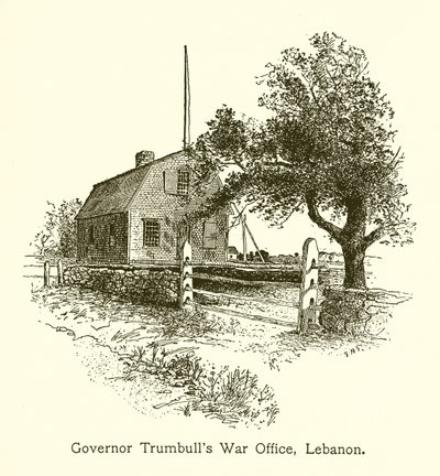 Guvernør Trumbulls krigskontor, Libanon, Connecticut av American School