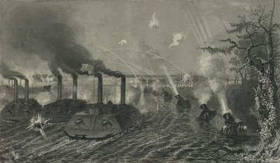 Gun and Mortar Boats på Mississippi, ca. 1878 av American School