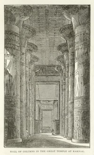 Hall of Columns i det store tempelet i Karnak av American School