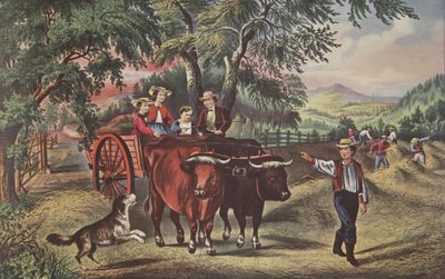 Haying-time, The First Load, pub. 1868, Currier & Ives av American School