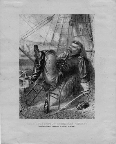 Hovedkvarteret ved Harrisons Landing: Se bevis for komiteen for oppførsel av krigen, signert av Potomac, ca. 1862 av American School