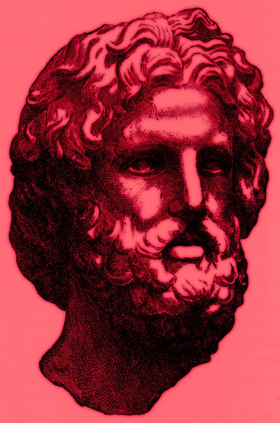 Head of Zeus, illustrasjon fra History of Greece av Victor Duruy, utgitt 1890 (digitalt forbedret bilde) av American School