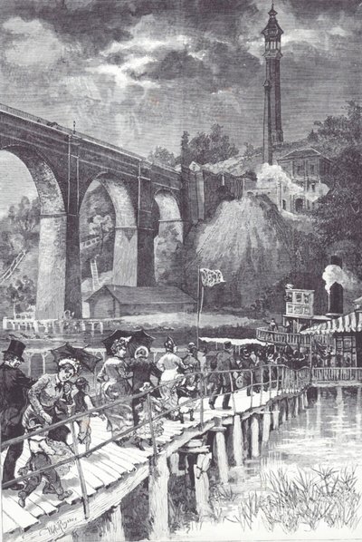 High Bridge over Harlem River, som frakter ferskvann fra Westchester County til Central Park-reservoaret av American School