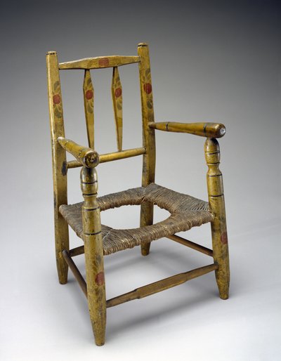 Hole Chair, ca. 1800-1850 (uidentifisert tre, maling, pensel) av American School