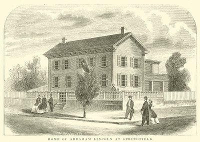 Abraham Lincolns hjem i Springfield (gravering) av American School