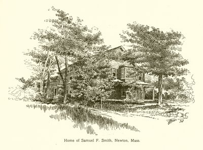 Hjemmet til Samuel F. Smith, Newton, Mass av American School