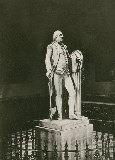 Hudsons-statuen av George Washington (fotogravyr) av American School
