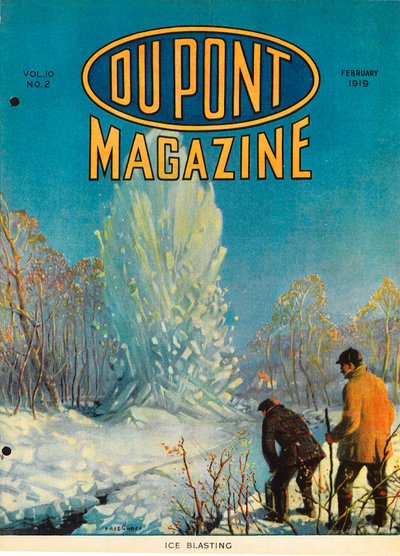 Ice Blasting, forside av DuPont Magazine, februar 1919 av American School