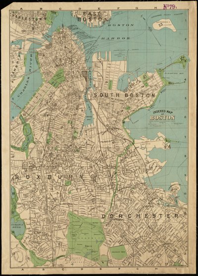 Indeksert kart over Boston av American School