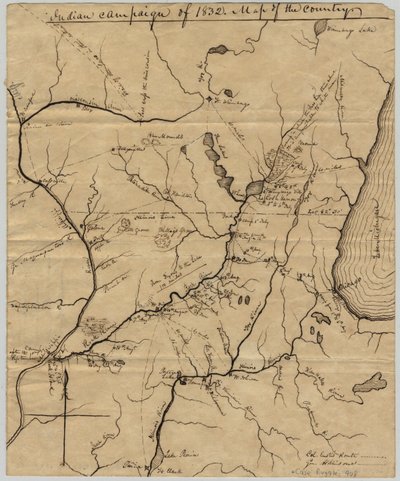 Indisk kampanje fra 1832: Kart over landet, 1832 av American School