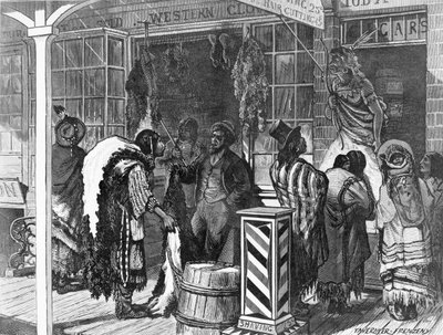 Indians Trading at a Frontier Town, fra 
