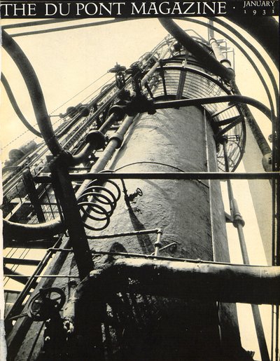 Industrianlegg, forside av DuPont Magazine, januar 1931 av American School