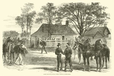 James Bennetts House, der Johnston overga seg, april 1865 av American School