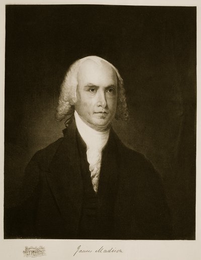 James Madison, 4. president i USA, pub. 1901 (fotogravyr) av American School