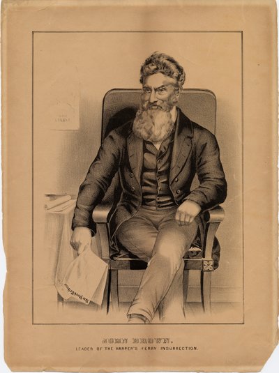John Brown, leder av Harpers Ferry Insurrection, 1859 av American School