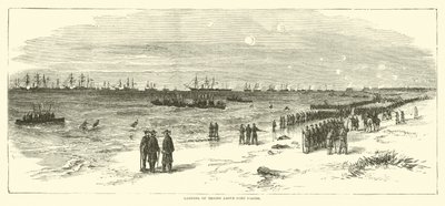 Landing av tropper over Fort Fisher, januar 1865 av American School
